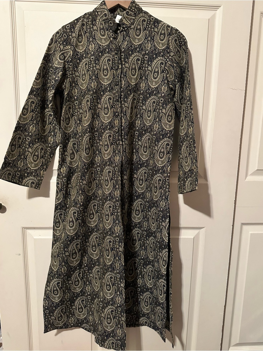 Vintage | Shirt-Coat | Paisley Jacquard Shirt-Coat | Navy & Cream